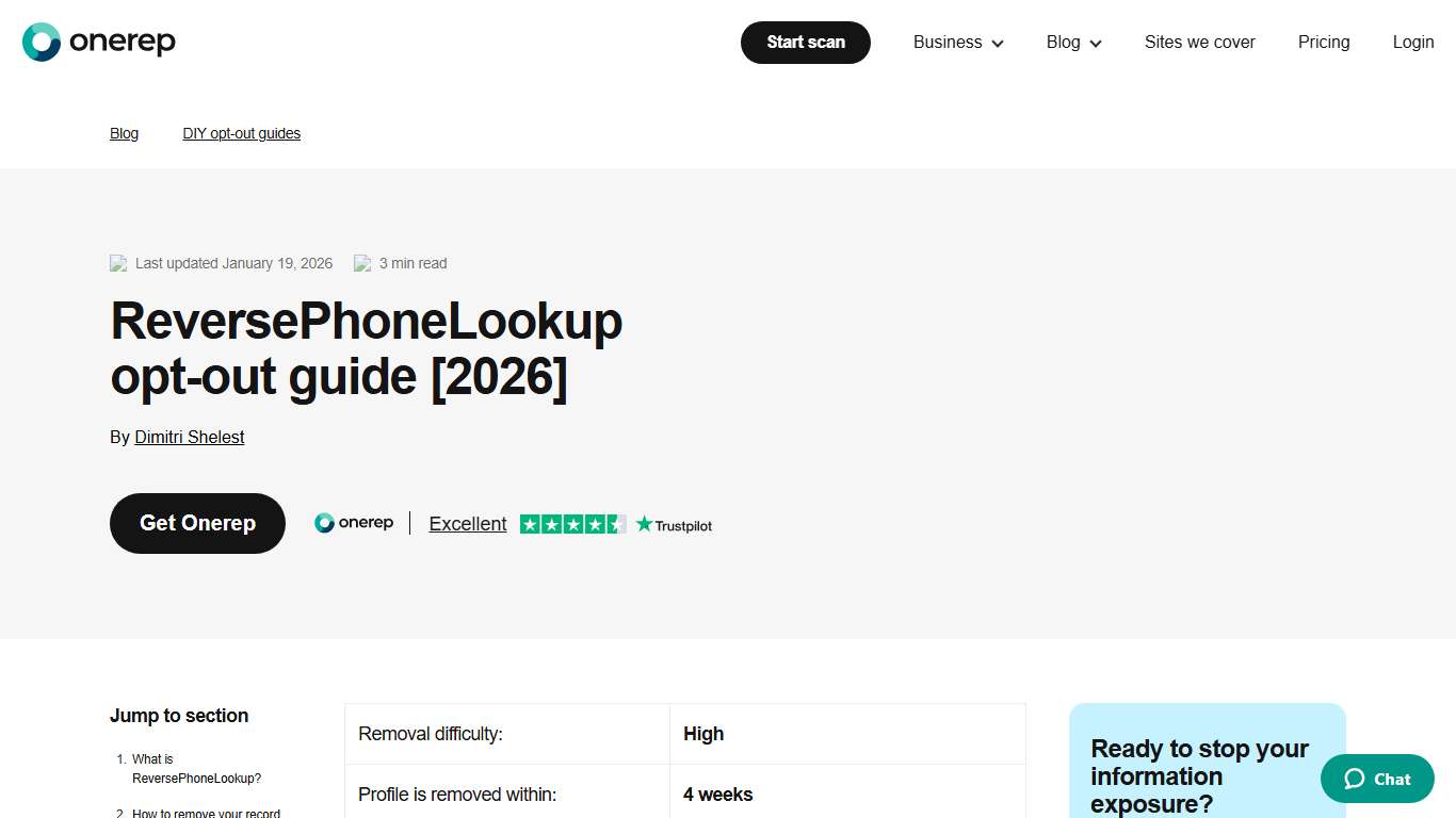 ReversePhoneLookup Opt-out Guide [2026]